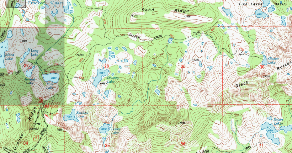 Grouse Ridge Tail Map