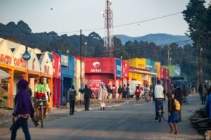 A small village in the Rwanda countryside