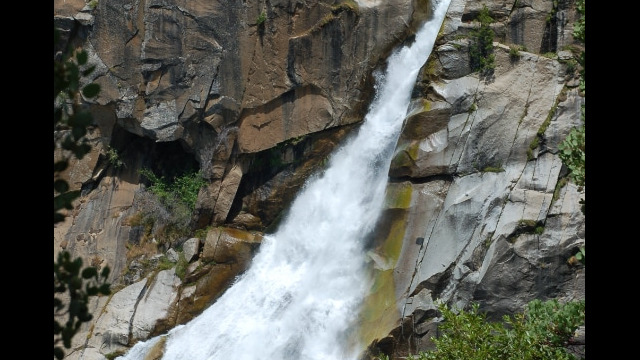 Look close, you can see people who have hiked to the top of the falls Feather Falls