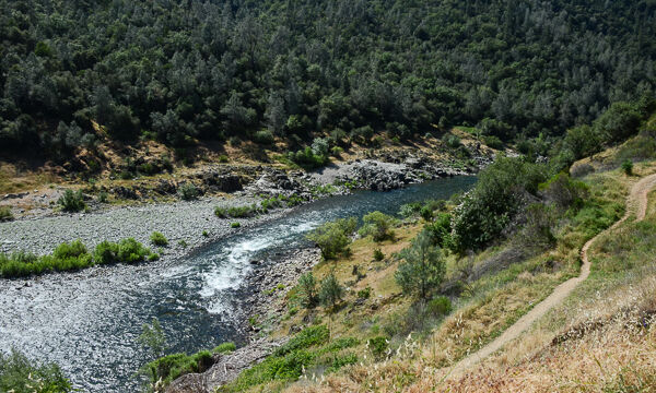 View of the river from the trail