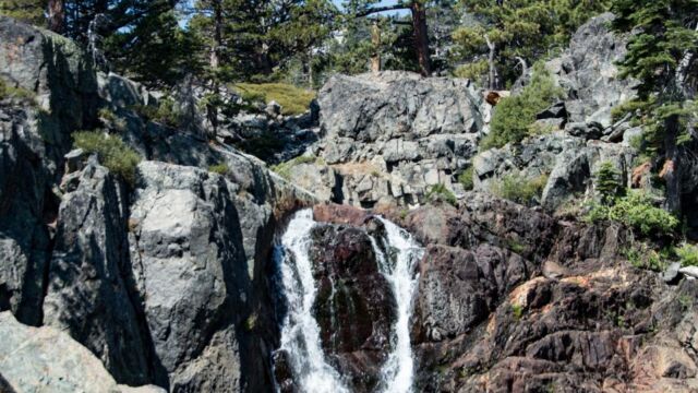 Waterfall on Glen Alpine Creek on the way to Grass Lake Waterfall on Glen Alpine Creek on the way to Grass Lake