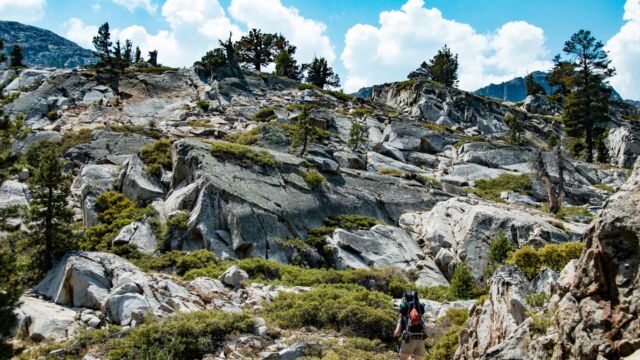 Grass Lake trail traversing the Desolation Wilderness