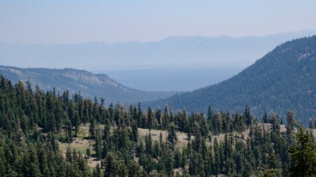 At a trail junction, go right, long distance views Barker Pass 3