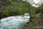 The trail takes you along the river Mørkridsdalen valley