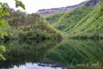 The lake at the end of our trail. I believe the trail continued alongside the lake, but it was inundated Storatjødni