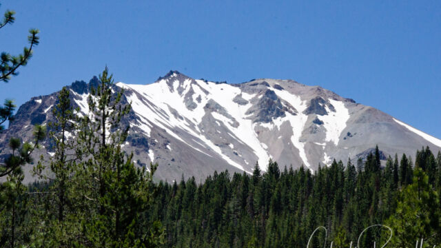 View of the crags to the south, from the trailhead parking lot Paradise Meadow trail