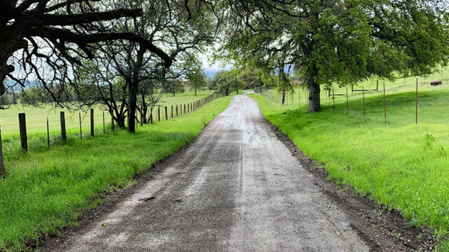 Road 53 starts off as an easy gravel road in the valley