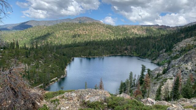 Looking down at Kangaroo Lake, where there is a campground Kangaroo Lake Botanical Area