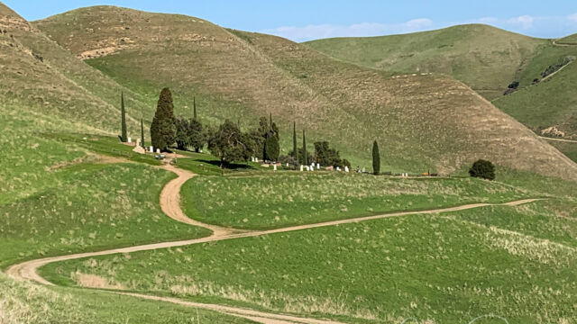 The Rose Hill Cemetary as you head back down to the trailhead Rose Hill Cemetary