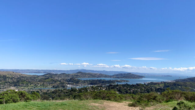 View from Homestead Hill, in the Golden Gate National Recreation Area, before heading down into Homestead Valley View from Homestead Hill, in the Golden Gate National Recreation Area, before heading down into Homestead Valley