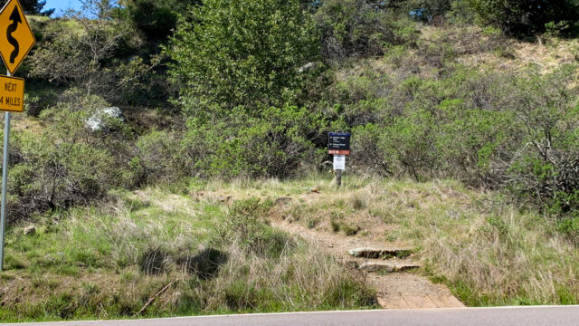 Trailhead across the road Matt Davis Trail
