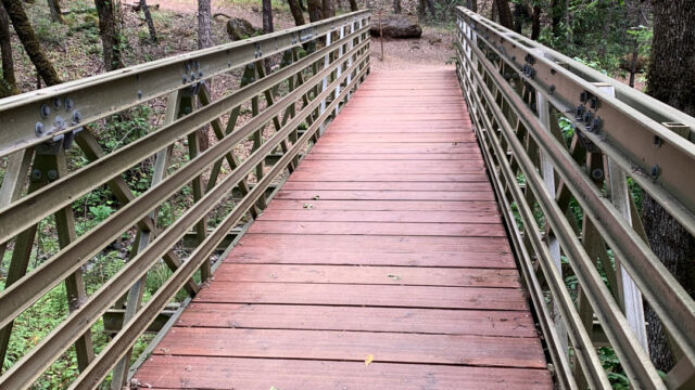 One of the bridges on the Three Bridges trail One of the bridges on the Three Bridges trail