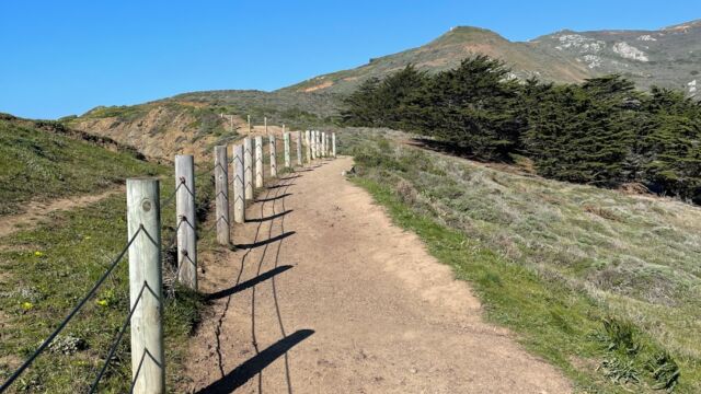 The Coastal Trail goes straight up, sometimes