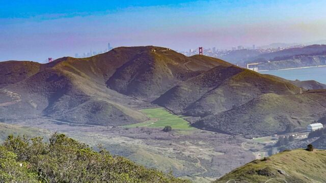 View from Hill 88 towards the Golden Gate and San Francisco