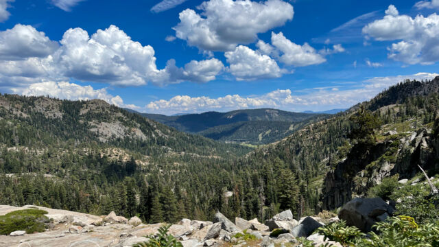 View back towards the resort, from the crest View back towards the resort, from the crest