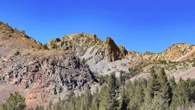 Looking into the mountains around Big Virginia Lake Looking into the mountains around Big Virginia Lake